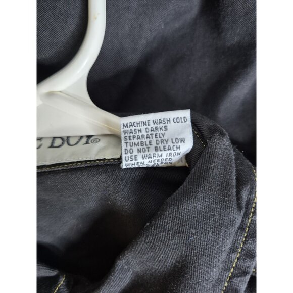 VTG Bugle Boy Long Sleeve Metal Button Up Black Western Shirt Men's Sz L NEW - Picture 8 of 13